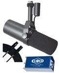 Shure SM7B Cardioid Dynamic Microphone With Cloudlifter CL-1 Bundle Front View